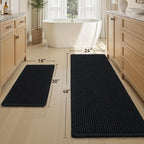 Upgraded Waffle Bath Mat Set of 2 Super Absorbent Non Slip Bath Mats - Image 2