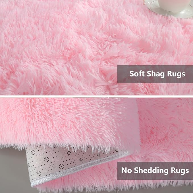 Shag Area Rugs for Bedroom Living Room, 6X9 Ultra Soft Fluffy Area Rugs for Dorm - Image 2