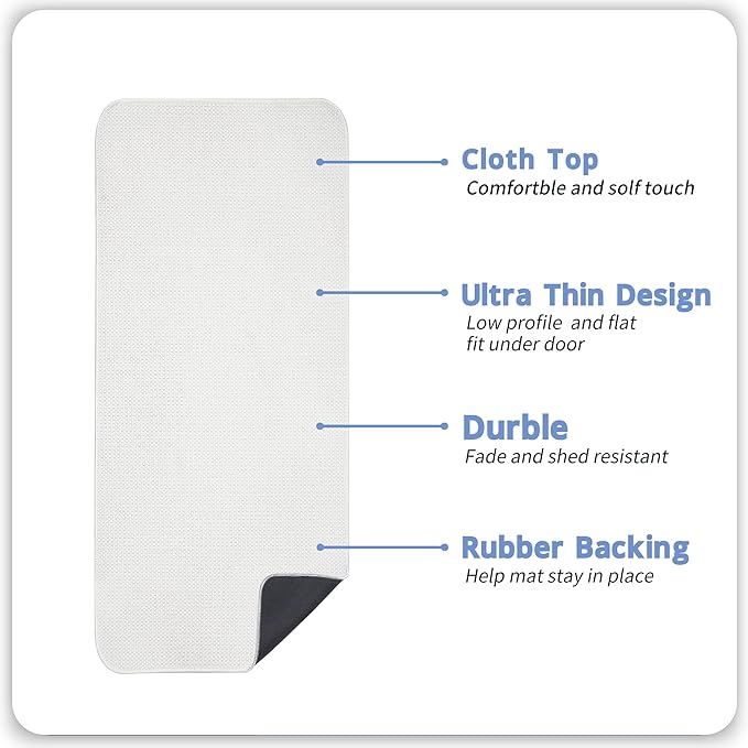 Bosap Bath Mat, Ultra Thin Bathroom Runner Rugs, Large Bath Mats - Image 2