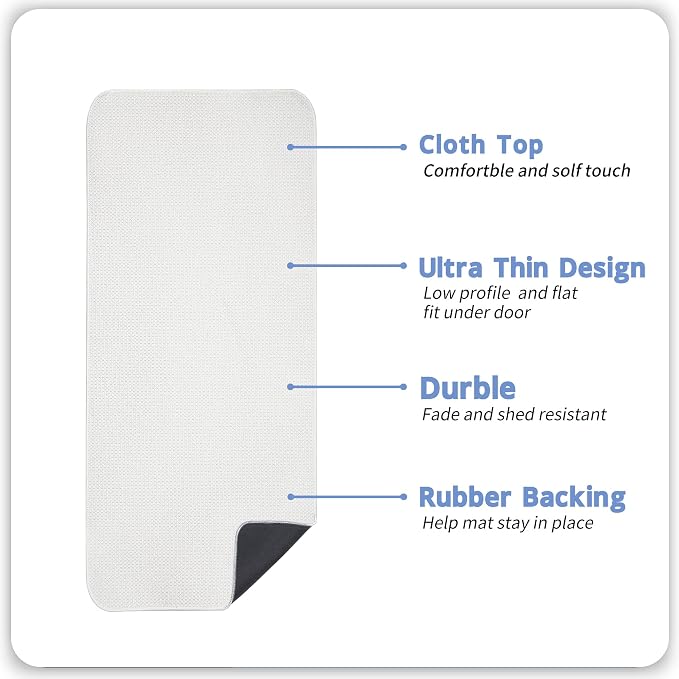 Bosap Bath Mat, Ultra Thin Bathroom Runner Rugs, Large Bath Mats - Image 2