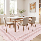 Pink Rugs for Bedroom Girls, 5x7 Washable Non Slip Area Rugs for Living Room - Image 8