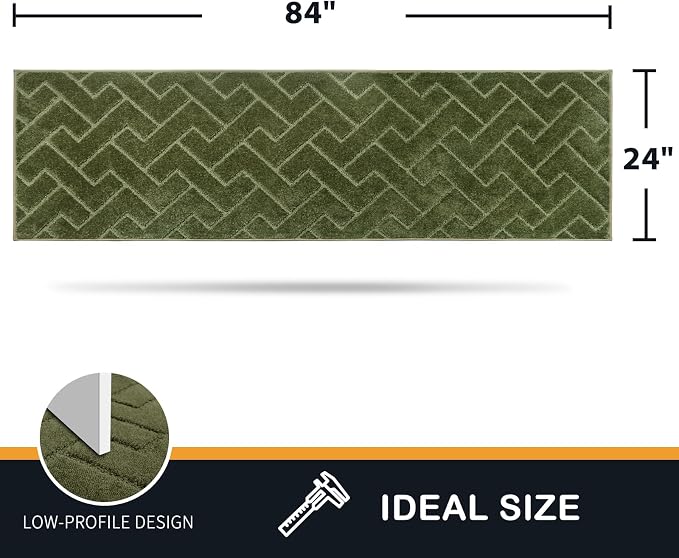 PURRUGS Dirt Trapping Door Mat 24" x 84", Non-Slip Machine Washable Entry Rug - Image 2