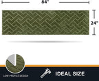 PURRUGS Dirt Trapping Door Mat 24" x 84", Non-Slip Machine Washable Entry Rug - Image 2