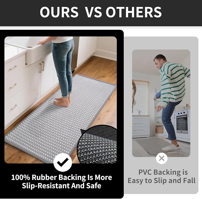 YDKGL Kitchen Mat Kitchen Rugs Sets of 2 PCS Non Slip Washable, Super Absorbent - Image 6