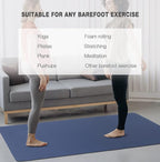 UMINEUX Large Yoga Mat for Men and Women 1/4 & 2/5 Inch Extra Thick TPE Fitness - Image 7