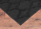 Garland Rug Sparta Non Slip Polypropylene 3 Ft. X 5 Ft. Black Area Rug- Ideal - Image 4