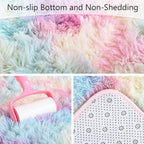 AROGAN Soft Rainbow Area Rugs for Girls Room 3x5 Feet, Fluffy Girls Bedroom Rugs - Image 3