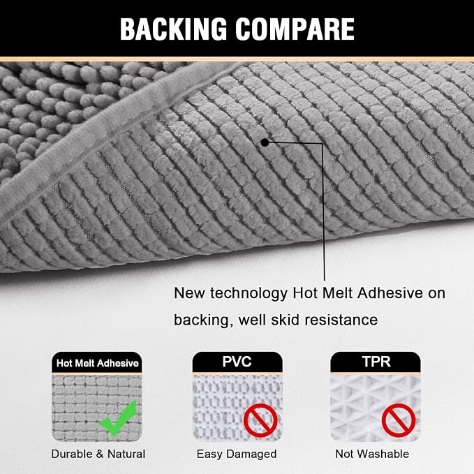 H.VERSAILTEX Bath Mat Bathroom Rug Bath Rugs - Image 6