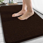 OLANLY Bathroom Rugs 34x21, Extra Soft Absorbent Chenille Bath Rugs, Rubber by OLANLY