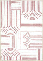 Lahome Abstract Washable Rugs, 4x6 Pink Rug - Image 6