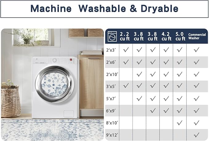 Srugn Washable Rugs 8x10 Area Rugs - Image 9