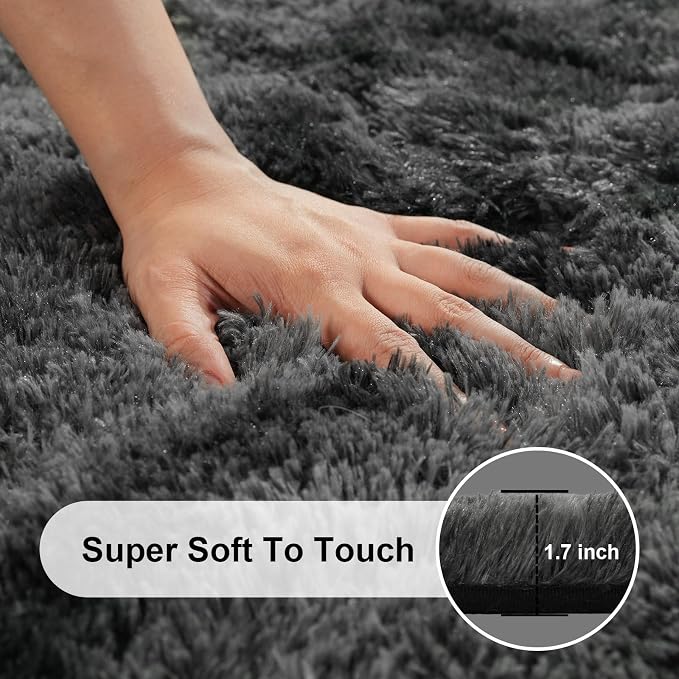 4x6 Rugs for Bedroom, Fluffy Area Rugs for Living Room, Small Fuzzy Shag Soft - Image 2