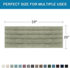H.VERSAILTEX Bath Rugs for Bathroom Non Slip Bath Mats Thick Chenille Striped - Image 2
