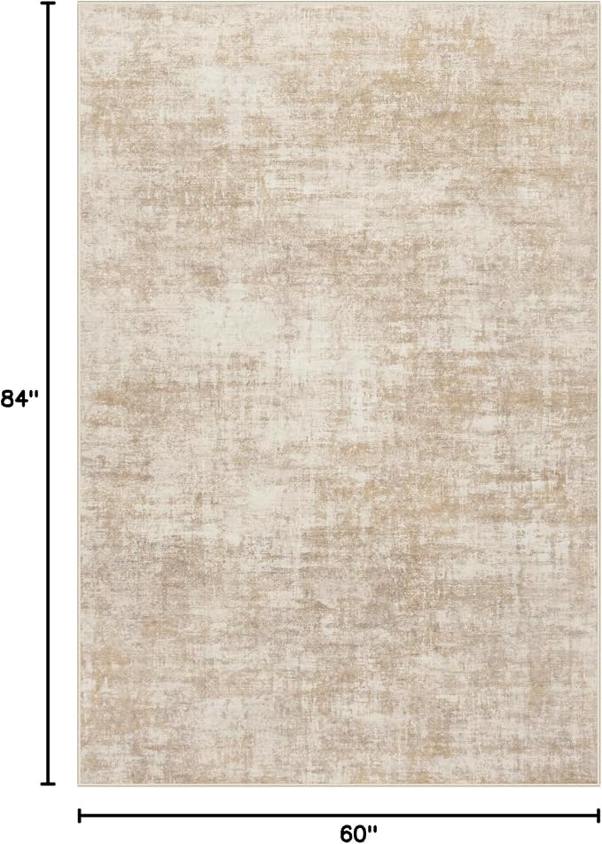 5x7 Area Rugs Washable Rug: Modern Abstract Living Room Rug Soft Anti-Skid Thin - Image 2