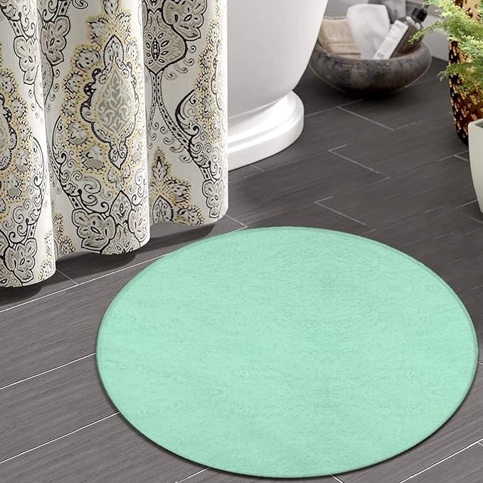 Home Decor Non Slip Kitchen Office Circle Rug, Machine Washable Modern Round - Image 4