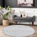 Lahome Moroccan Washable Round Rug 4Ft Round Area Rugs - Image 8