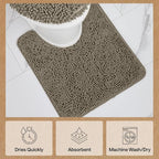 GORILLA GRIP Plush Absorbent Shaggy Chenille Bath Rug Mat - Image 7