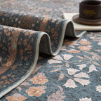 jinchan Zenith Floral Runner Rug 2x6 Washable Kitchen Runner Non-Slip Low-Pile - Image 8