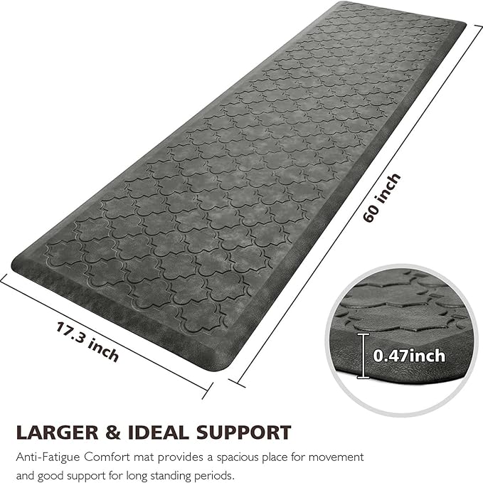 WISELIFE Kitchen Mat Cushioned Anti Fatigue Floor Mat, Thick Non Slip Water - Image 2