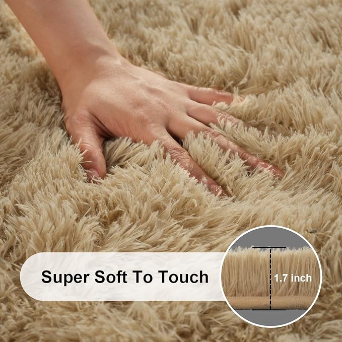 2x3 Rugs for Bedroom, Fluffy Area Rugs for Living Room, Small Fuzzy Shag Soft - Image 2