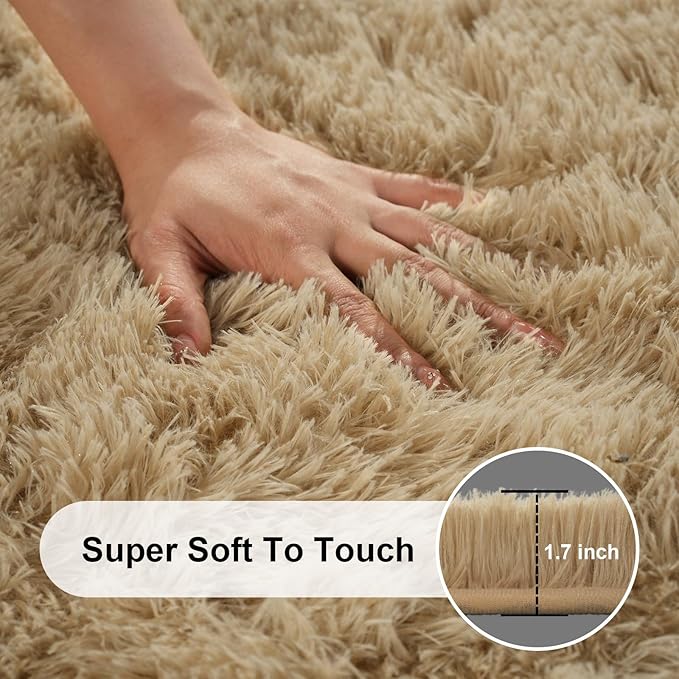 5x7 Area Rugs for Living Room, Large Fluffy Rugs for Bedroom, Fuzzy Shag Soft - Image 2