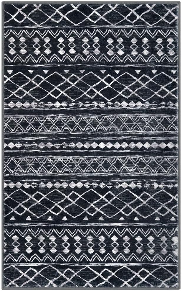 KUTA Boho Moroccan 3x5 Entryway Rug, Ultra Soft Distressed Geometric Print - Image 8