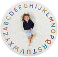 ABC Alphabet Rug for Kids – 6 ft Round White Boho Play Mat for Toddlers & Babies by Unknown