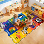 Kids Rugs for Playroom, 4x6 Feet Upgrade Ultra Non Slip Area Rug, Washable Play - Image 5