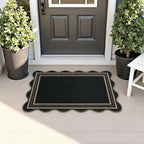Easy Jute Black Kitchen Rug, 2x3 Front Door Mat Washable Non Slip Small - Image 3