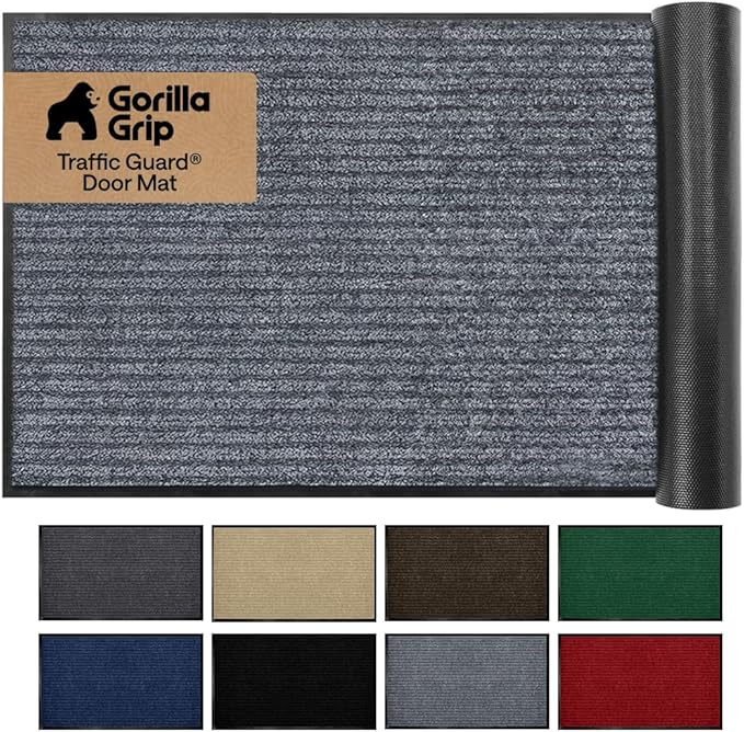 GORILLA GRIP Waterproof Traffic Guard Door Mat, Heavy Duty Entryway Mats by Unknown