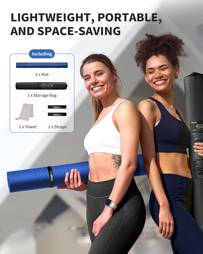 CAMBIVO Yoga Mat 72" x 48" Large Workout Mat - Image 6