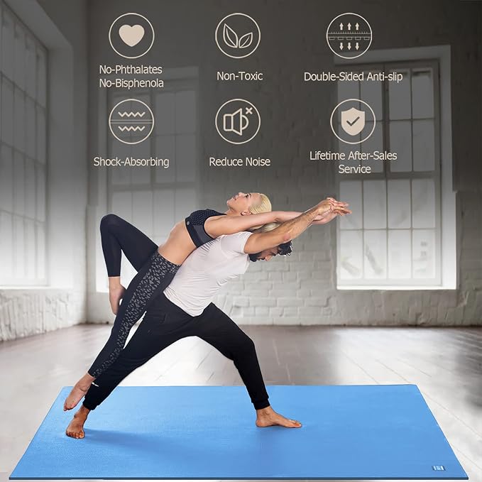 GXMMAT Large Yoga Mat 6'x4'/6'x6'/7'x5', Extra Thick Workout Mats - Image 5