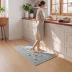 Unirea 2x3 Small Light Blue Grey Washable Cat Area Rug, Door Mat Indoor - Image 6