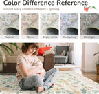 3x5 Area Rugs, Washable Floral Rug, Low Pile Non-Slip Carpet, Flower Rug - Image 5
