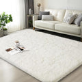Mugorn 3x5 Rugs for Bedroom, Large Fluffy Cream White Area Rugs for Living Room by MUGORN