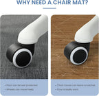 Chair Mat for Hardwood & Tile Floor, Anti Slip, Floor Protector for Home Office - Image 6