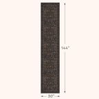 Dark Brown Washable Non Slip Hallway Runner Rug 2'6"x12' - 12ft Extra Long - Image 2