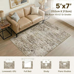 5x7 Area Rugs Washable Living Room Rug-No Slip Soft Carpets Modern Abstract - Image 2