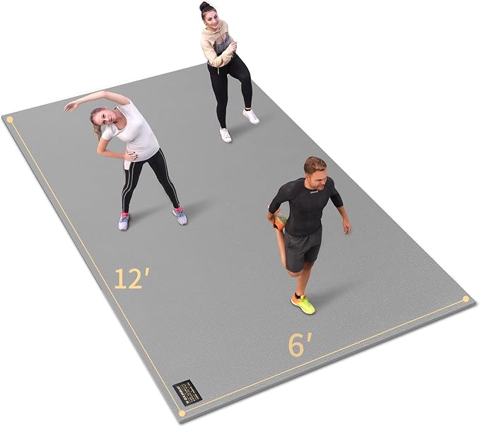 GXMMAT Extra Large Exercise Mat 16'x6'/12'x6'/10'x6'/8'x6', Extra Wide Workout by GXMMAT