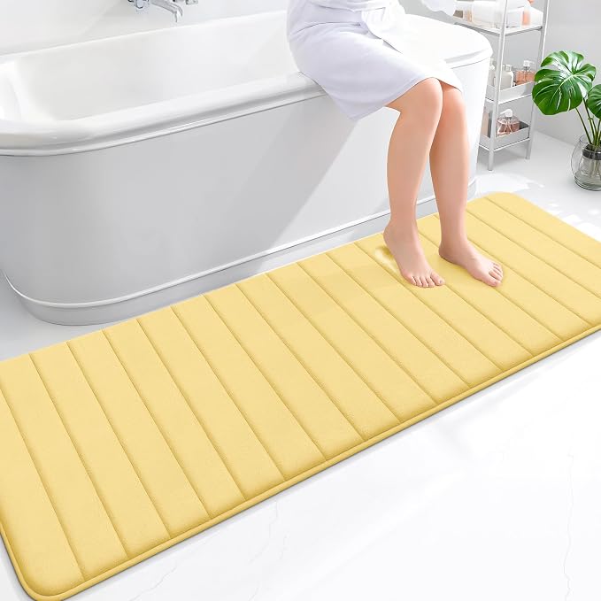 OLANLY Memory Foam Long Bathroom Rugs Runner 70x24, Super Soft Absorbent Bath by OLANLY