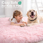 Amdrebio Pink Round Area Rugs 7Ft - Image 2