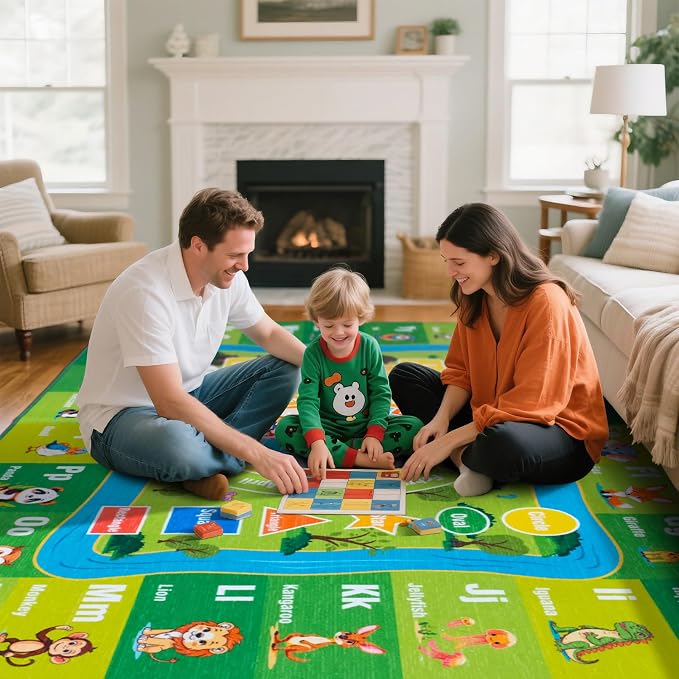 8'x 10' ABC Rug, Kids Rugs for Playroom Classroom Bedroom, Educational Learning - Image 6