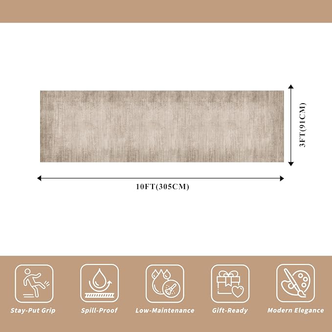 3x10 ft Hallway Runner Rug – Non-Slip Washable Long Carpet Runner - Image 2
