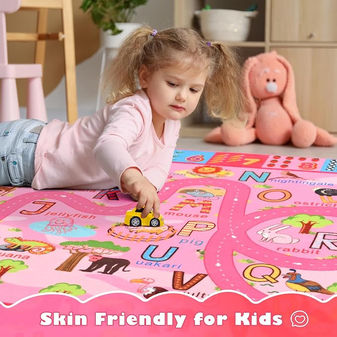 Terrug Kids Rug for Playroom, Educational Classroom Rug for Kids Room, Washable - Image 6