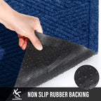 HIYARD Sturdy Front Door Mat, Absorbent Muddy Dirt Resist Welcome Door Mats - Image 4
