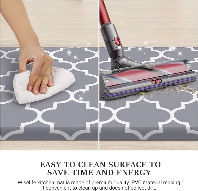 WISELIFE Kitchen Mat Cushioned Anti-Fatigue Rug, 17.3"x 60", Non Slip - Image 5