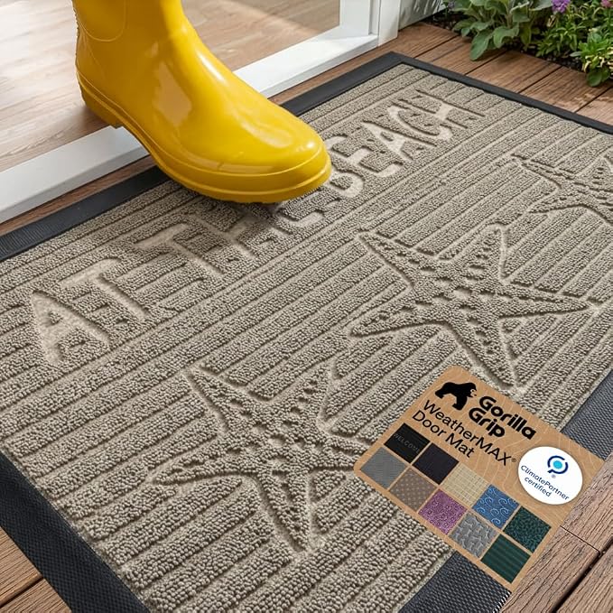 GORILLA GRIP 100% Waterproof All-Season WeatherMAX Doormat US Designed Natural by Unknown