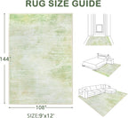 Area Rugs 9x12 Living Room: Washable Rug Modern Abstract Large Rugs Soft Non - Image 2