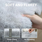 Grey Fluffy 8x10 Large Area Rugs - Image 4