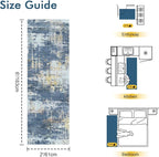 2x6 Ft Washable Runner Rug, Non-Slip Low Pile Hallway Kitchen Area Rug - Image 2